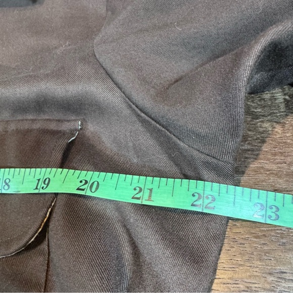 Vintage Brown Shirt with Yellow Plaid Accents, Larger Pointed Collar, Size Med‎ - Picture 6 of 11